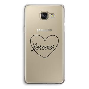 CaseCompany Forever heart black: Samsung Galaxy A5 (2016) Transparant Hoesje
