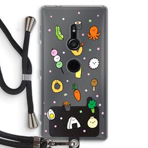 CaseCompany Happy bento friends: Sony Xperia XZ2 Transparant Hoesje met koord