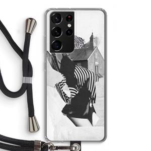 CaseCompany House: Samsung Galaxy S21 Ultra Transparant Hoesje met koord
