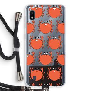 CaseCompany Krab: Samsung Galaxy A10 Transparant Hoesje met koord
