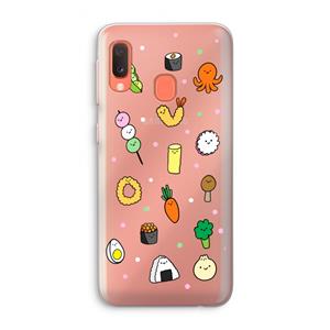 CaseCompany Happy bento friends: Samsung Galaxy A20e Transparant Hoesje