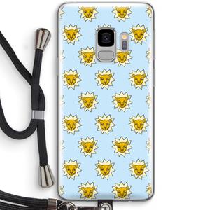 CaseCompany Leeuwenkoppen: Samsung Galaxy S9 Transparant Hoesje met koord