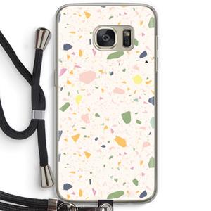 CaseCompany Terrazzo N°21: Samsung Galaxy S7 Transparant Hoesje met koord