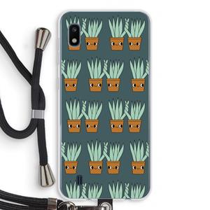 CaseCompany Sansevieria: Samsung Galaxy A10 Transparant Hoesje met koord