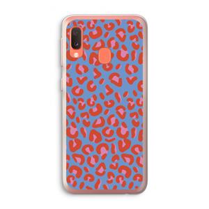 CaseCompany Leopard blue: Samsung Galaxy A20e Transparant Hoesje