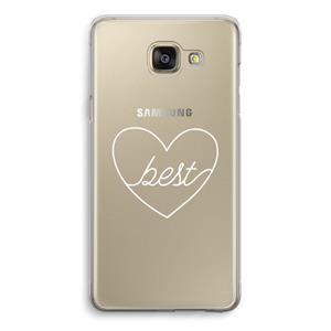 CaseCompany Best heart pastel: Samsung Galaxy A5 (2016) Transparant Hoesje