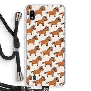 CaseCompany Pony: Samsung Galaxy A10 Transparant Hoesje met koord