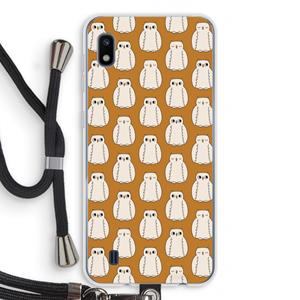 CaseCompany Uilen: Samsung Galaxy A10 Transparant Hoesje met koord