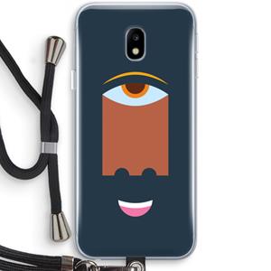 CaseCompany Mono M: Samsung Galaxy J3 (2017) Transparant Hoesje met koord