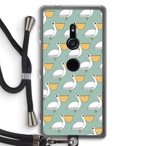 CaseCompany Pelican: Sony Xperia XZ2 Transparant Hoesje met koord