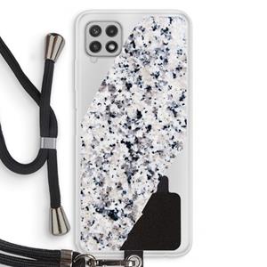 CaseCompany Gespikkelde marmer: Samsung Galaxy A22 4G Transparant Hoesje met koord