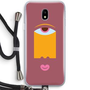 CaseCompany Mono V: Samsung Galaxy J3 (2017) Transparant Hoesje met koord