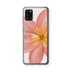 CaseCompany Pink Ellila Flower: Samsung Galaxy A31 Transparant Hoesje