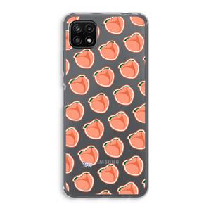 CaseCompany Just peachy: Samsung Galaxy A22 5G Transparant Hoesje