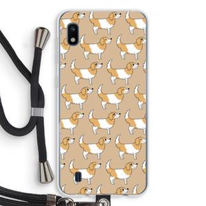 CaseCompany Doggy: Samsung Galaxy A10 Transparant Hoesje met koord