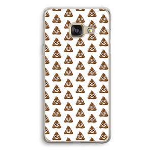 CaseCompany Poop emoji: Samsung Galaxy A3 (2016) Transparant Hoesje