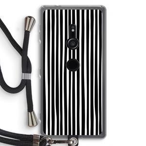 CaseCompany Stripes: Sony Xperia XZ2 Transparant Hoesje met koord