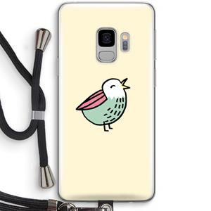 CaseCompany Birdy: Samsung Galaxy S9 Transparant Hoesje met koord
