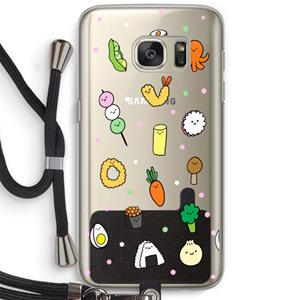 CaseCompany Happy bento friends: Samsung Galaxy S7 Transparant Hoesje met koord