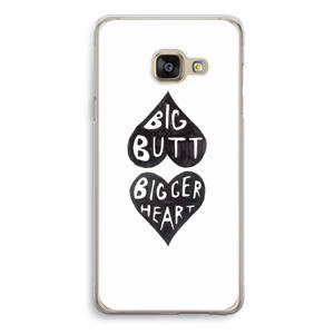 CaseCompany Big butt bigger heart: Samsung Galaxy A3 (2016) Transparant Hoesje