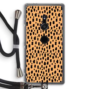 CaseCompany Panter: Sony Xperia XZ2 Transparant Hoesje met koord