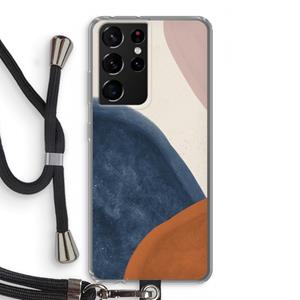 CaseCompany Geo #1: Samsung Galaxy S21 Ultra Transparant Hoesje met koord
