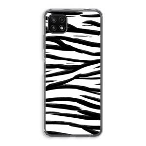 CaseCompany Zebra pattern: Samsung Galaxy A22 5G Transparant Hoesje