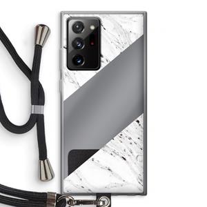 CaseCompany Biggest stripe: Samsung Galaxy Note 20 Ultra / Note 20 Ultra 5G Transparant Hoesje met koord