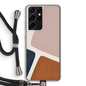 CaseCompany Geo #2: Samsung Galaxy S21 Ultra Transparant Hoesje met koord