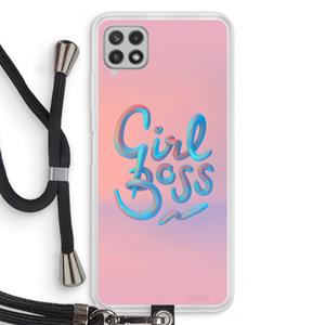 CaseCompany Girl boss: Samsung Galaxy A22 4G Transparant Hoesje met koord
