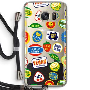CaseCompany Fruitsticker: Samsung Galaxy S7 Transparant Hoesje met koord