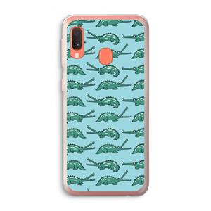 CaseCompany Kroko: Samsung Galaxy A20e Transparant Hoesje
