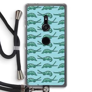 CaseCompany Kroko: Sony Xperia XZ2 Transparant Hoesje met koord