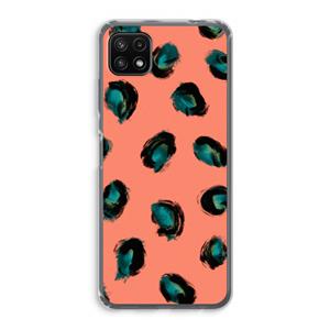 CaseCompany Pink Cheetah: Samsung Galaxy A22 5G Transparant Hoesje