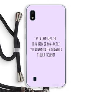 CaseCompany Tequila: Samsung Galaxy A10 Transparant Hoesje met koord