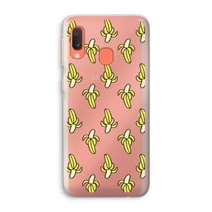 CaseCompany Bananas: Samsung Galaxy A20e Transparant Hoesje