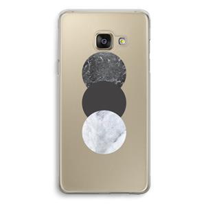 CaseCompany Marmeren cirkels: Samsung Galaxy A3 (2016) Transparant Hoesje