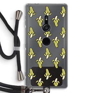 CaseCompany Bananas: Sony Xperia XZ2 Transparant Hoesje met koord