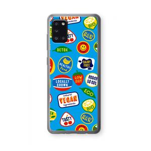 CaseCompany Fruitsticker: Samsung Galaxy A31 Transparant Hoesje