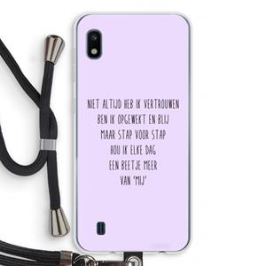 CaseCompany Zelfvertrouwen: Samsung Galaxy A10 Transparant Hoesje met koord