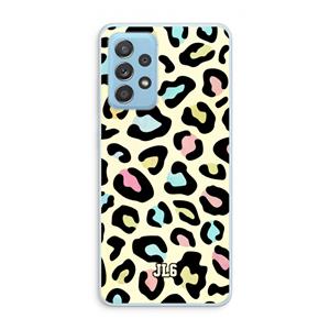 CaseCompany Leopard pattern: Samsung Galaxy A73 Transparant Hoesje