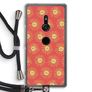 CaseCompany Zon: Sony Xperia XZ2 Transparant Hoesje met koord