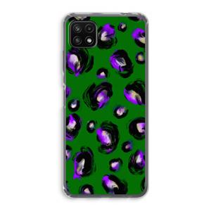CaseCompany Green Cheetah: Samsung Galaxy A22 5G Transparant Hoesje