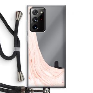 CaseCompany Peach bath: Samsung Galaxy Note 20 Ultra / Note 20 Ultra 5G Transparant Hoesje met koord