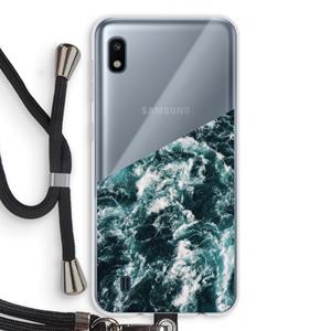 CaseCompany Zee golf: Samsung Galaxy A10 Transparant Hoesje met koord