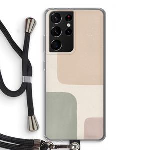 CaseCompany Geo #7: Samsung Galaxy S21 Ultra Transparant Hoesje met koord