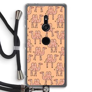 CaseCompany Kameel: Sony Xperia XZ2 Transparant Hoesje met koord