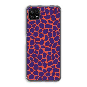CaseCompany Purple Giraffe: Samsung Galaxy A22 5G Transparant Hoesje