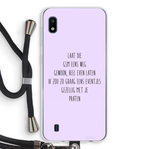 CaseCompany GSM: Samsung Galaxy A10 Transparant Hoesje met koord