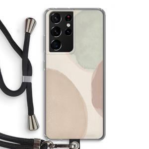 CaseCompany Geo #8: Samsung Galaxy S21 Ultra Transparant Hoesje met koord